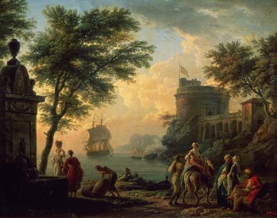 Haven, 1763 door Claude Joseph Vernet